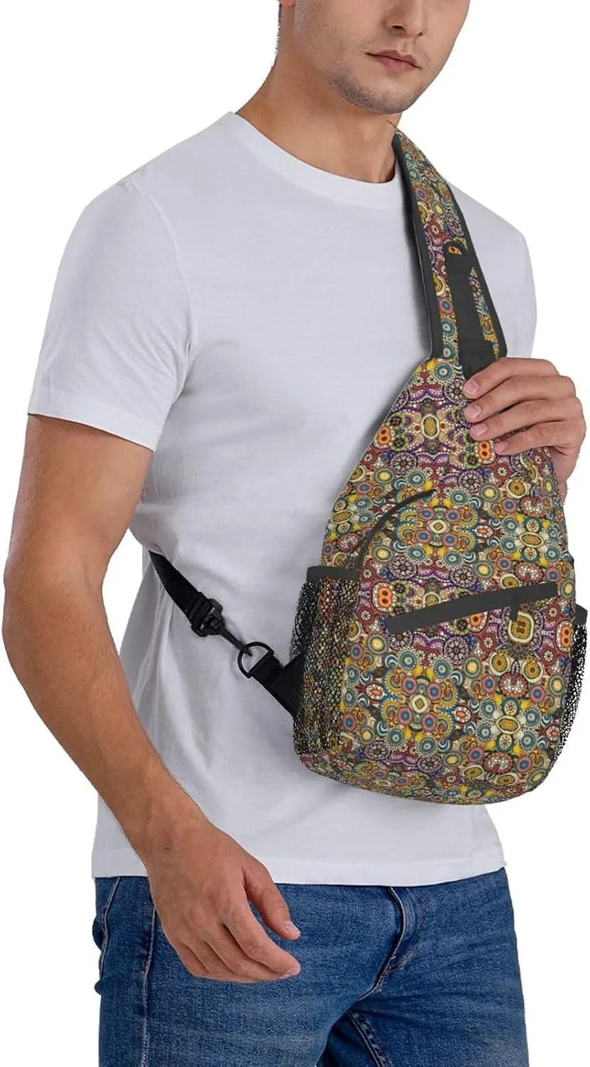 England Symbols Unisex Crossbody Backpack Travel Hiking Casual Chest Bags Lightweight Fashion