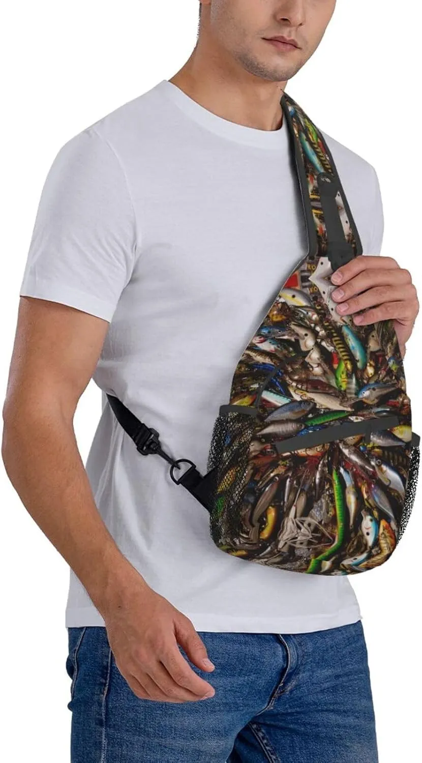 England Symbols Unisex Crossbody Backpack Travel Hiking Casual Chest Bags Lightweight Fashion