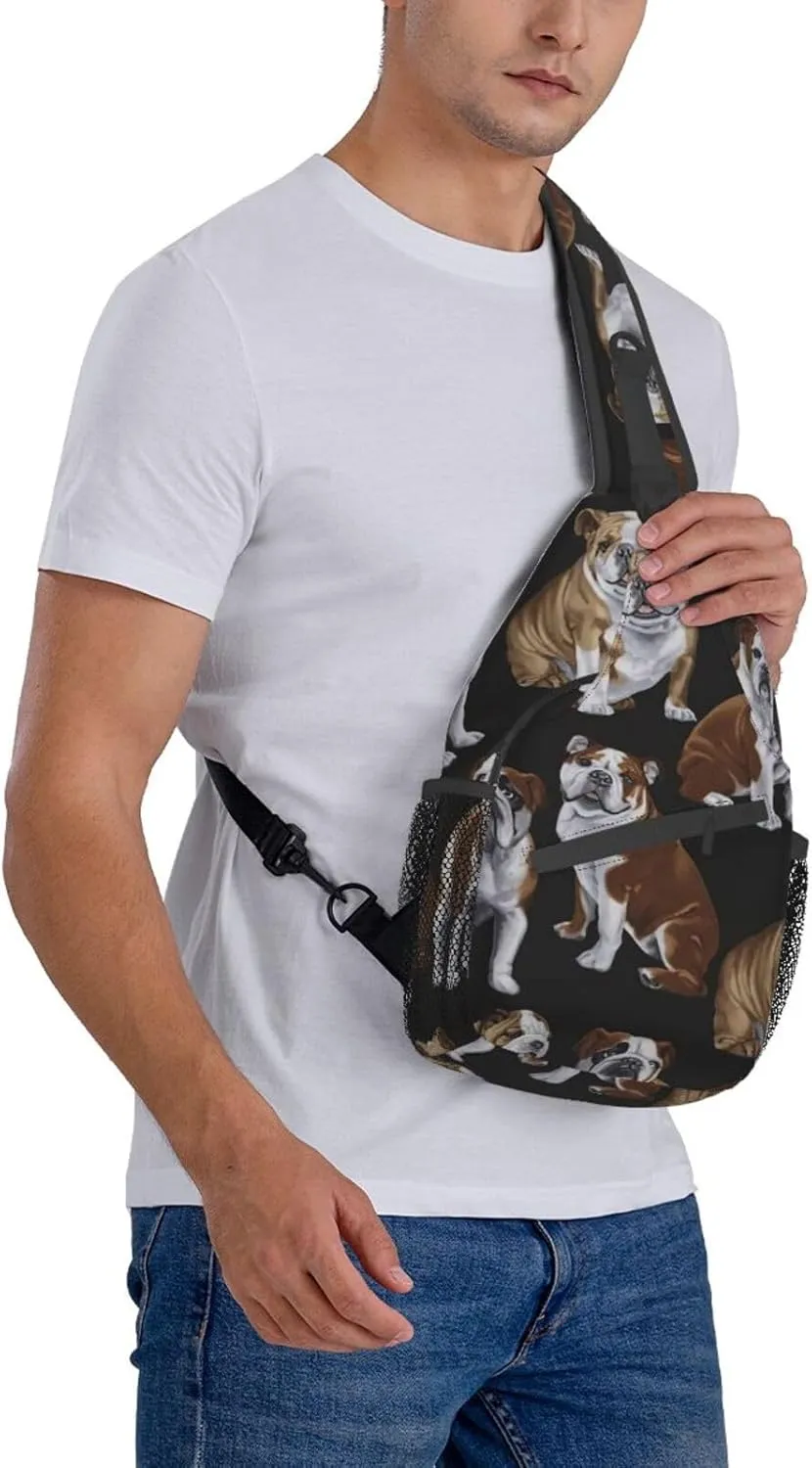 England Symbols Unisex Crossbody Backpack Travel Hiking Casual Chest Bags Lightweight Fashion