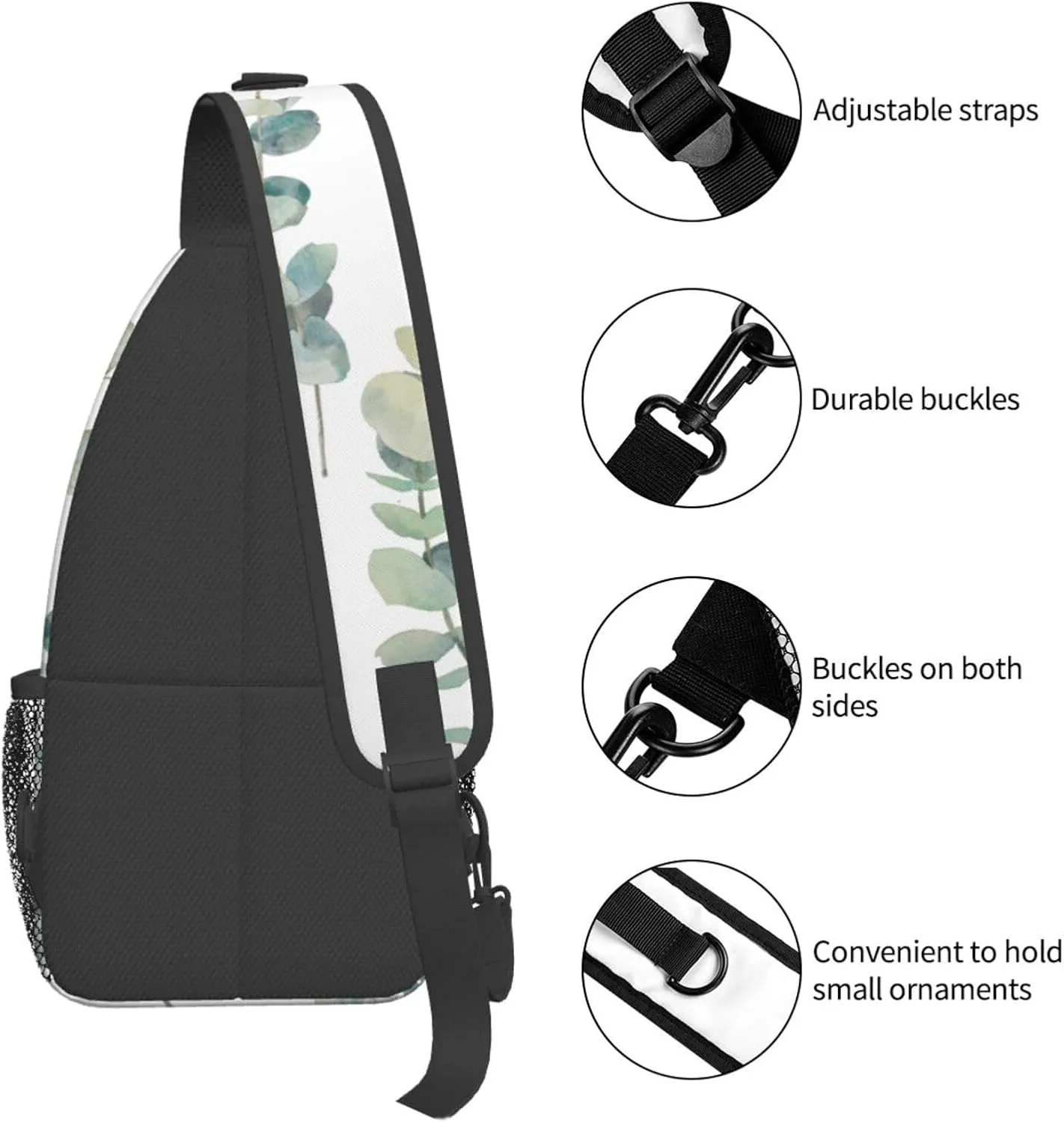 England Symbols Unisex Crossbody Backpack Travel Hiking Casual Chest Bags Lightweight Fashion