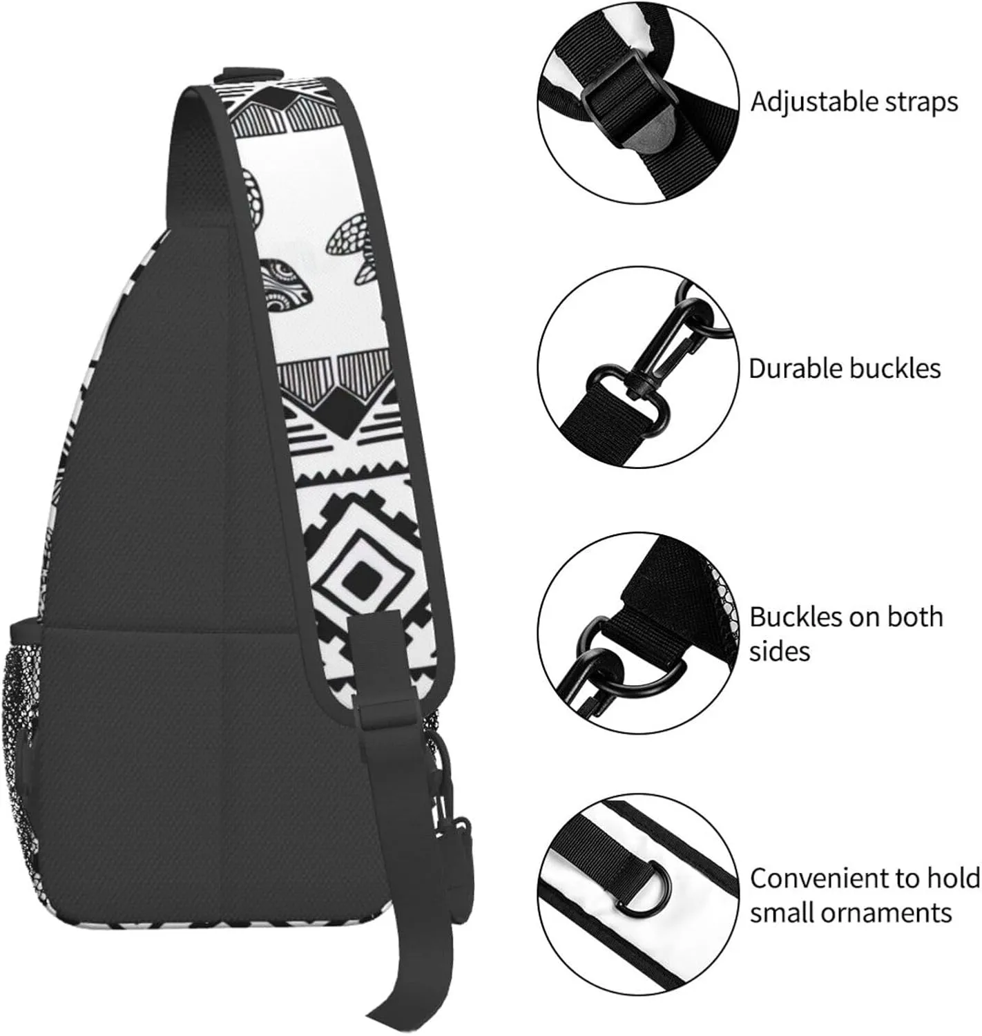 England Symbols Unisex Crossbody Backpack Travel Hiking Casual Chest Bags Lightweight Fashion
