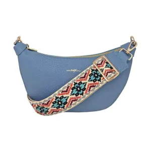 Espe Crescent Crossbody Blue Bag (Women's)