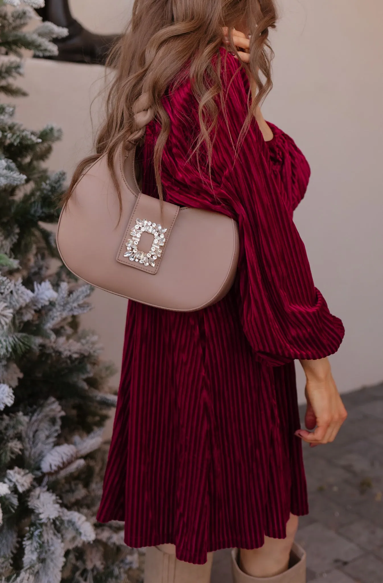 Eternally Yours Crescent Shoulder Bag