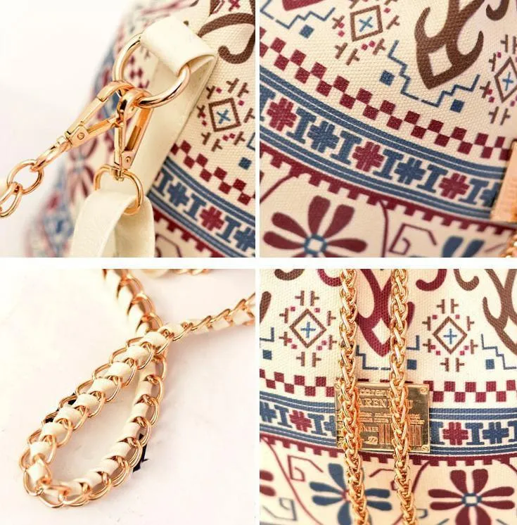 Ethnic Style Drawstring Bucket Bag