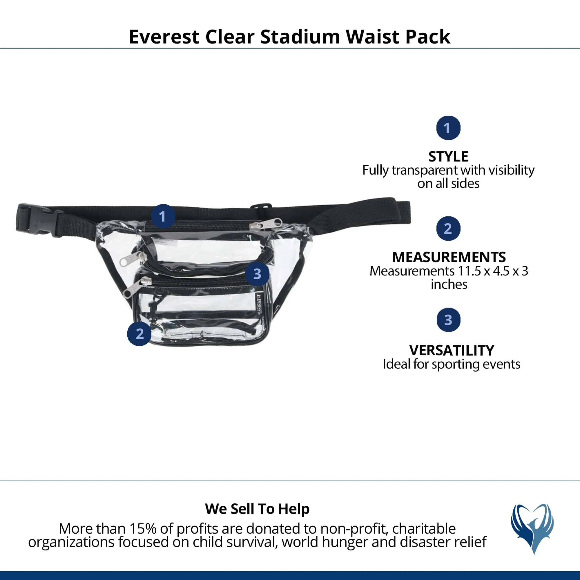 Everest Clear Stadium Waist Pack