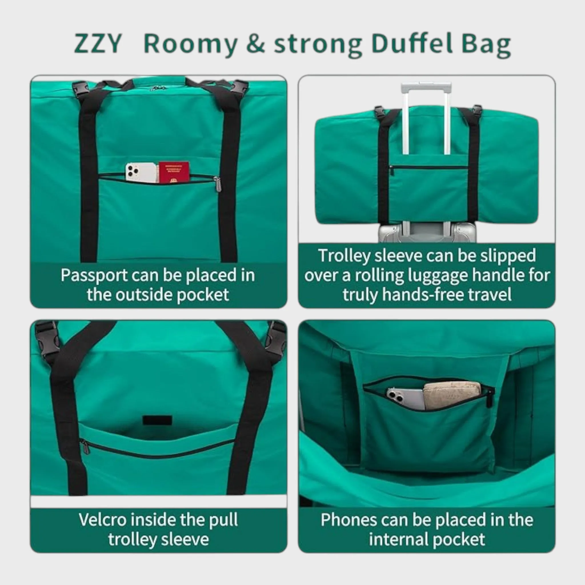 Extra Large Green Duffle Bag - 110 Litres