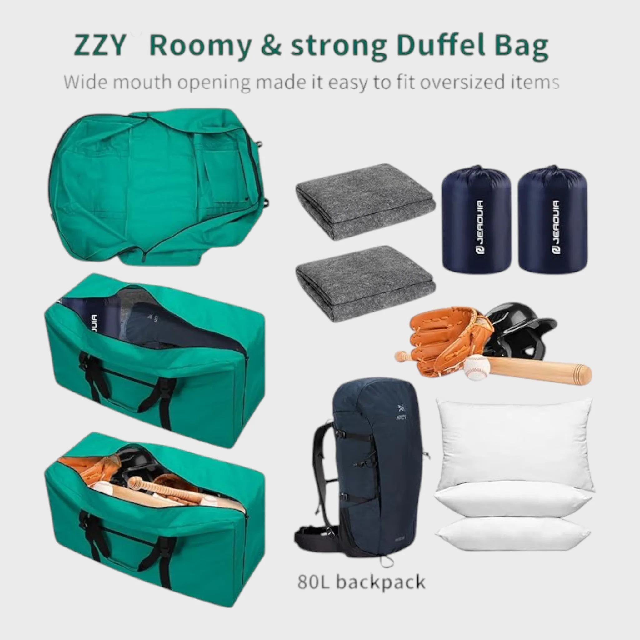 Extra Large Green Duffle Bag - 110 Litres