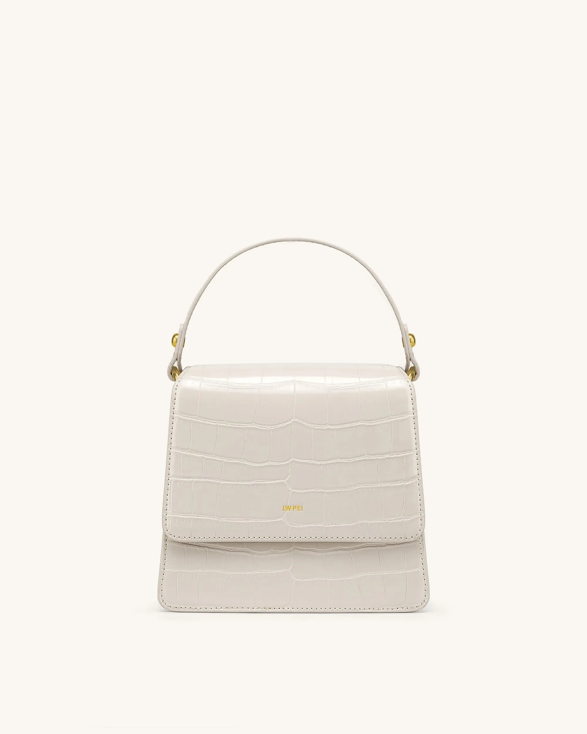 FAE Top Handle Crossbody - Ivory Croc