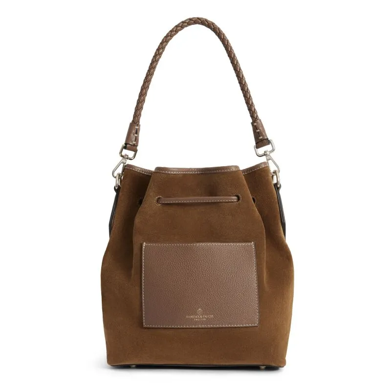 Fairfax & Favor Bibury Suede Ladies Bucket Bag - Tan