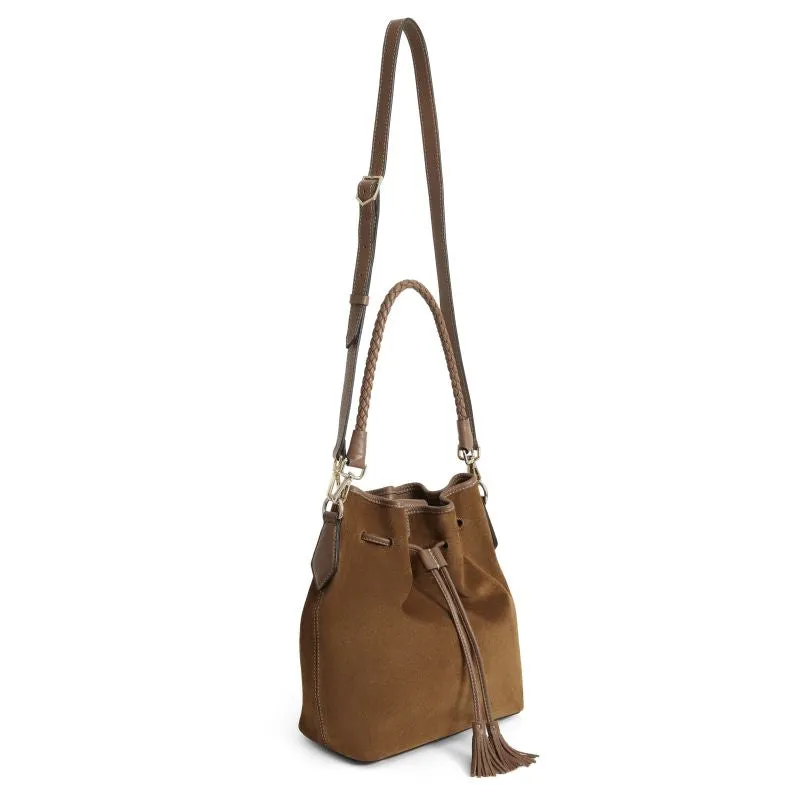Fairfax & Favor Bibury Suede Ladies Bucket Bag - Tan