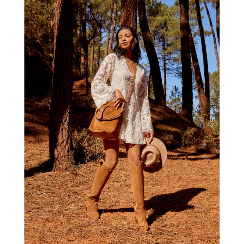 Fairfax & Favor Bibury Suede Ladies Bucket Bag - Tan