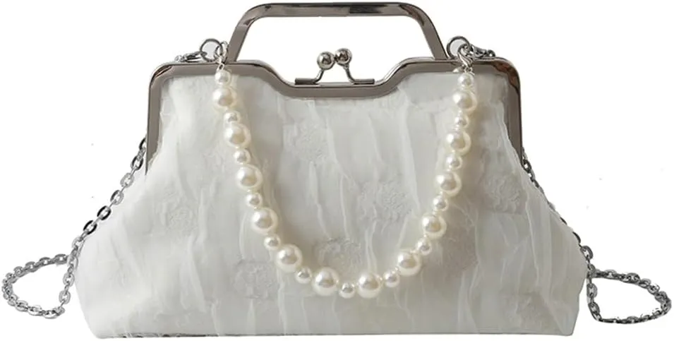 Fairy Chic Bag for Women Soft Nylon Crossbody Hobo Shoulder Bag Aesthetic Clutch Underarm Purse Handbag