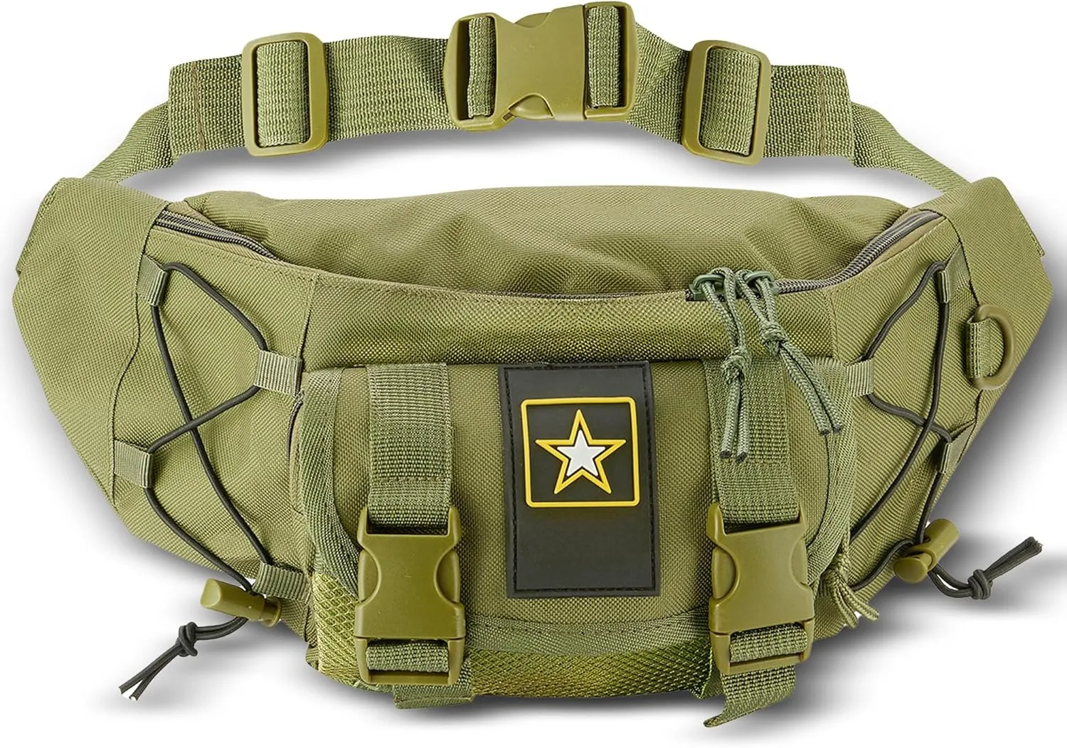 Fanny Pack for Men & Women - Waist Bag Pack with Multiple Compartments - Water Resistant Travel Bag with Adjustable Straps for Hiking, Running (Green), Green