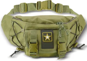 Fanny Pack for Men & Women - Waist Bag Pack with Multiple Compartments - Water Resistant Travel Bag with Adjustable Straps for Hiking, Running (Green), Green