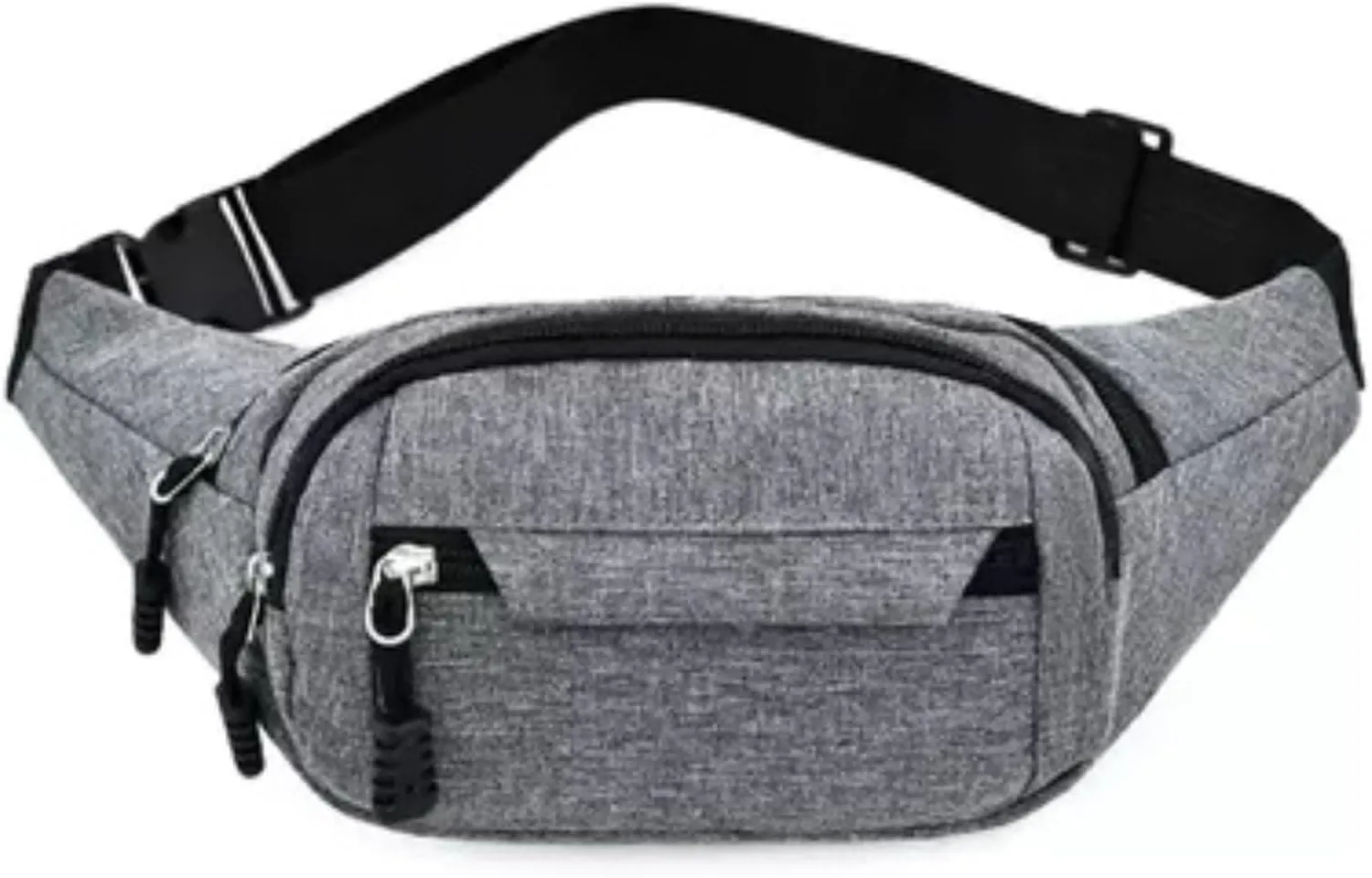 Fanny Pack for Women & Men Cute Waist Bag Travel Hip Pouch Adjustable Belt Waist Pack for Hiking Camp Sport Running, Grey, One Size