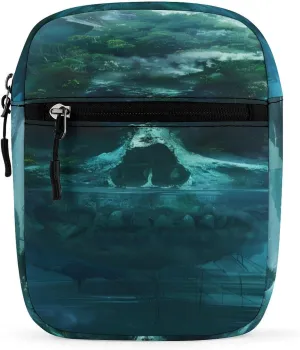 Fantasy Skull Island Sling Backpack Crossbody Waist Pack Chest Bag Fanny Pack Chest Daypack for Travel Sports Hiking