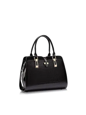 Fashion Simple Bright leather Handbag