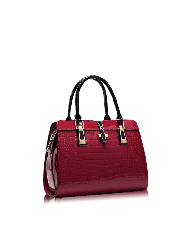 Fashion Simple Bright leather Handbag