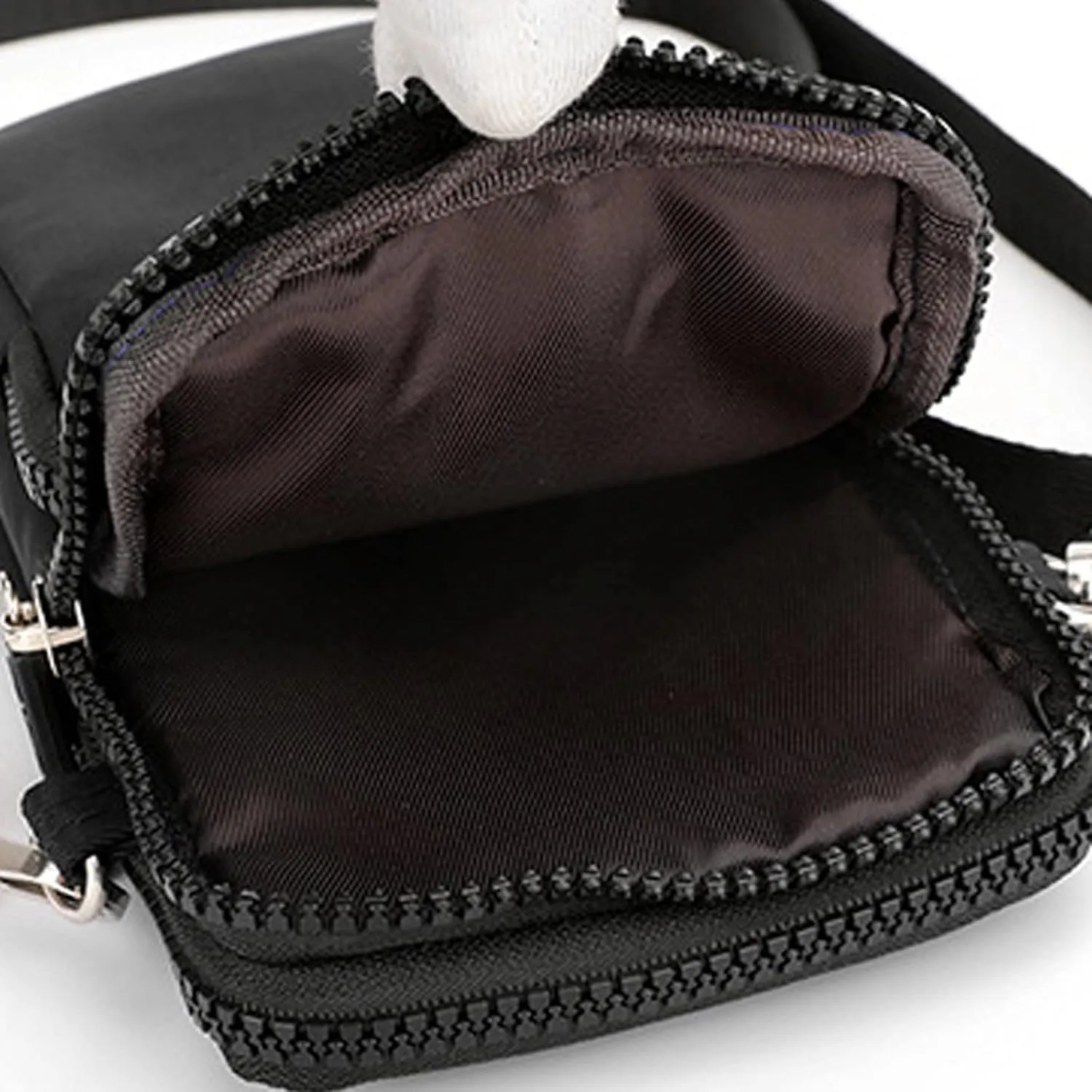 Fashion Women's Shoulder Handbag Solid Color Non Printing Zipper Messenger Bag Mobile Phone Bags Nylon (Green, One Size)