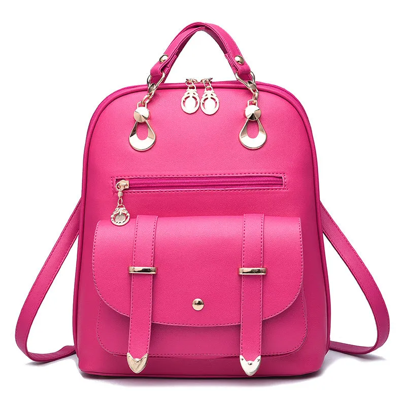 Fashionable PU Leather Dual-Use Backpack - GlamzLife