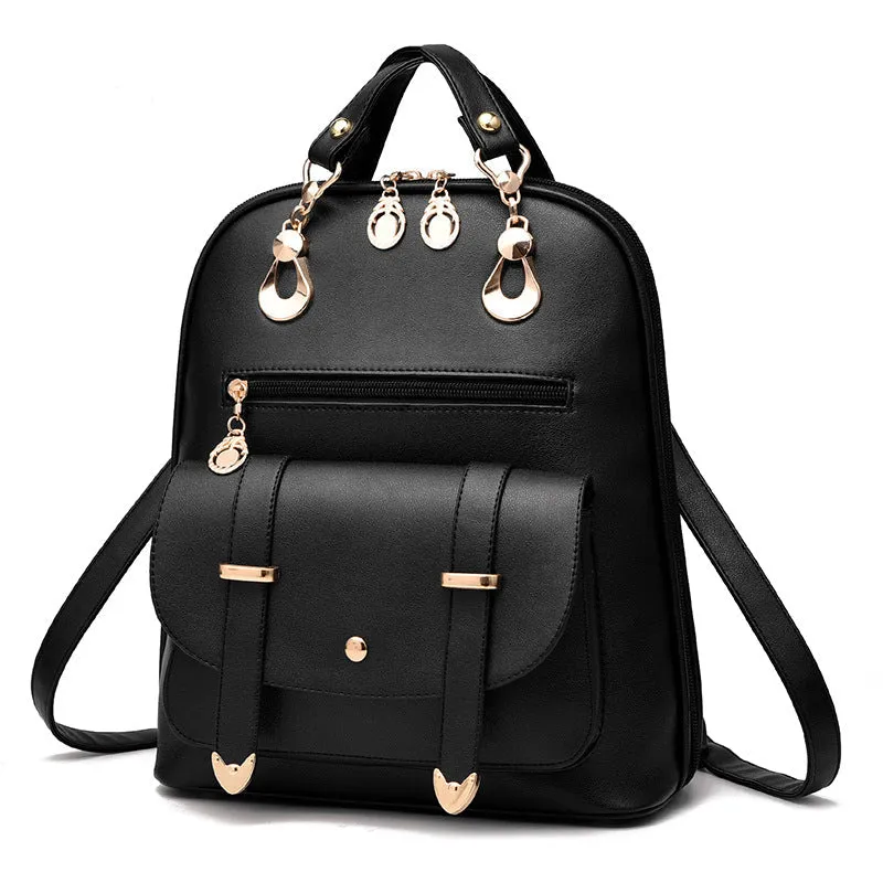 Fashionable PU Leather Dual-Use Backpack - GlamzLife
