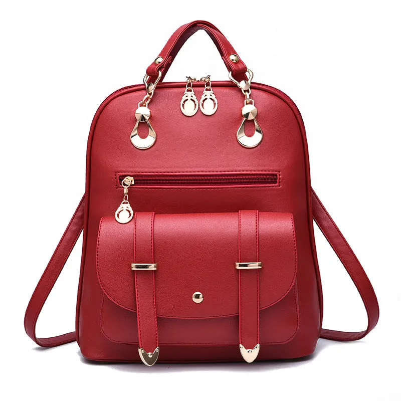 Fashionable PU Leather Dual-Use Backpack - GlamzLife