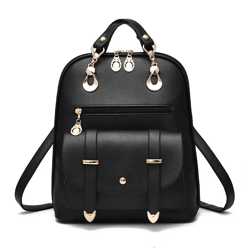 Fashionable PU Leather Dual-Use Backpack - GlamzLife