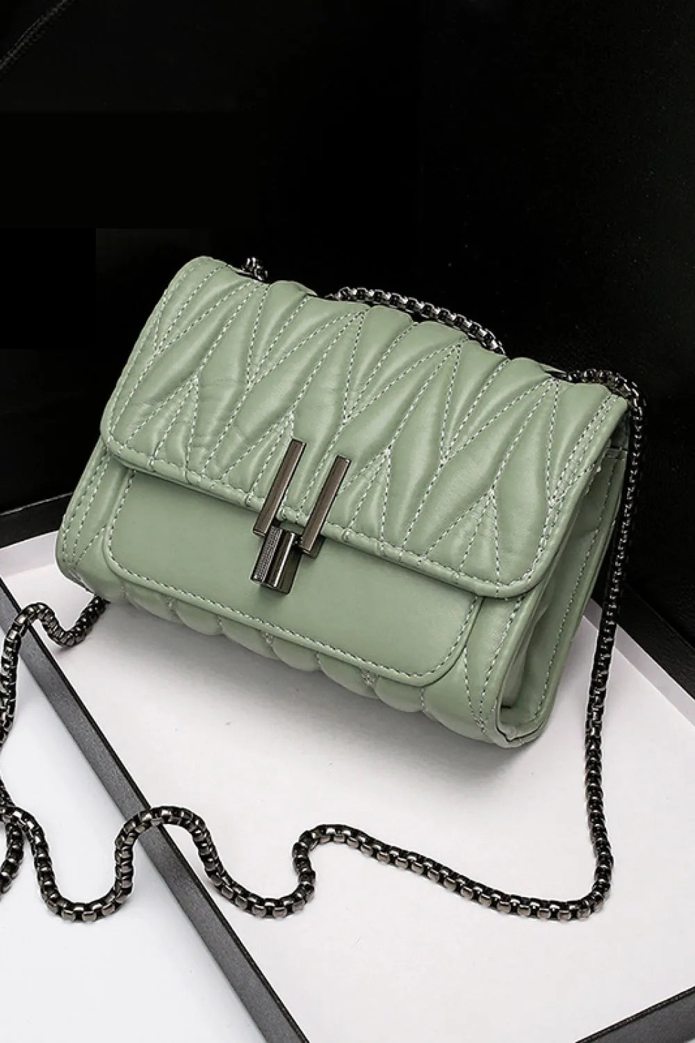 Faux Leather Crossbody Bag