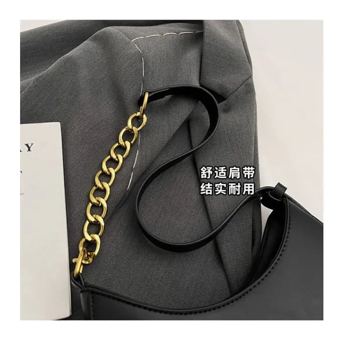 Faux Leather Hobo Bag