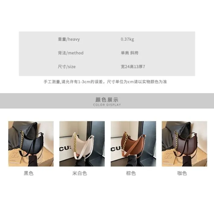 Faux Leather Hobo Bag
