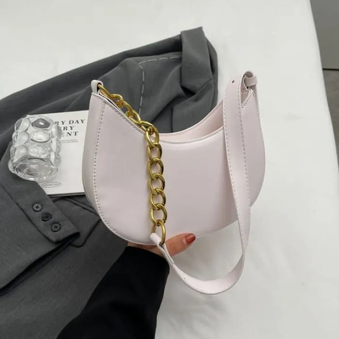 Faux Leather Hobo Bag