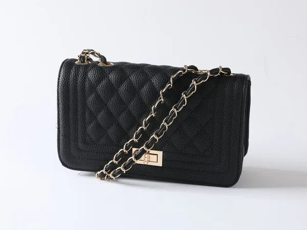Faux Leather Quilted Fashion Bag
