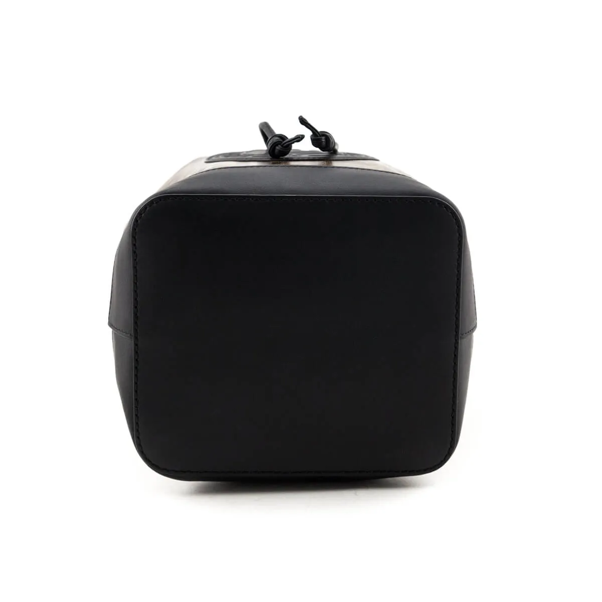 Fendi Black & Glazed Fabric FF 1974 Stamp Patch Small Mon Tresor Bucket Bag