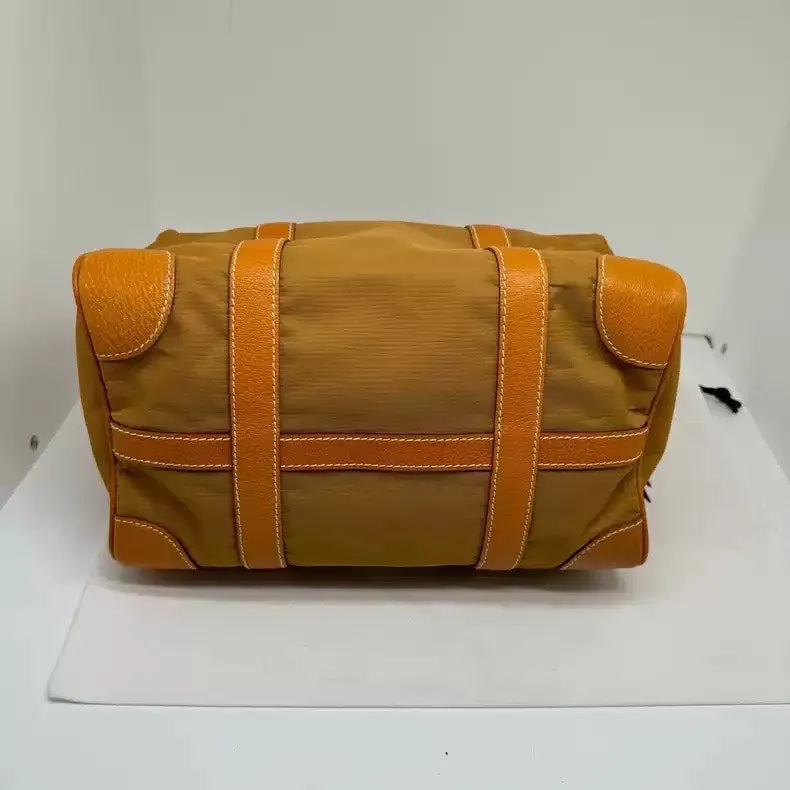 Fendi Mustard Yellow Boston Bag Vintage Pillow Style Handbag
