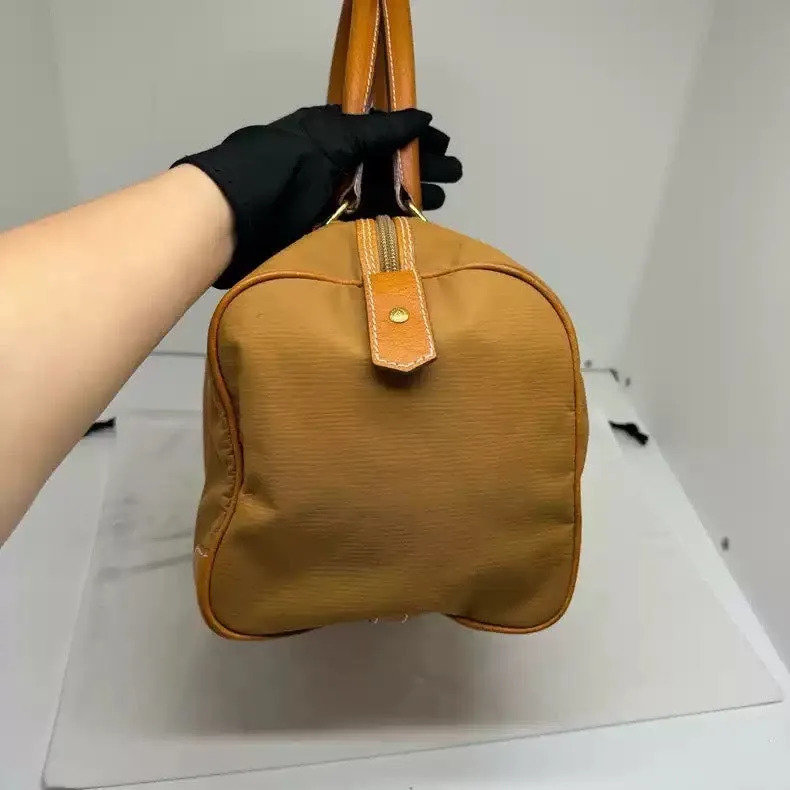 Fendi Mustard Yellow Boston Bag Vintage Pillow Style Handbag
