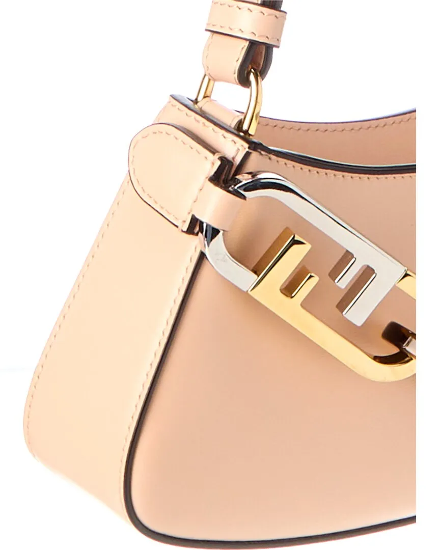 FENDI O'Lock Swing Leather Shoulder Bag