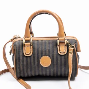 Fendi Vintage Pequin Mini Boston Shoulder Bag - AWC1615
