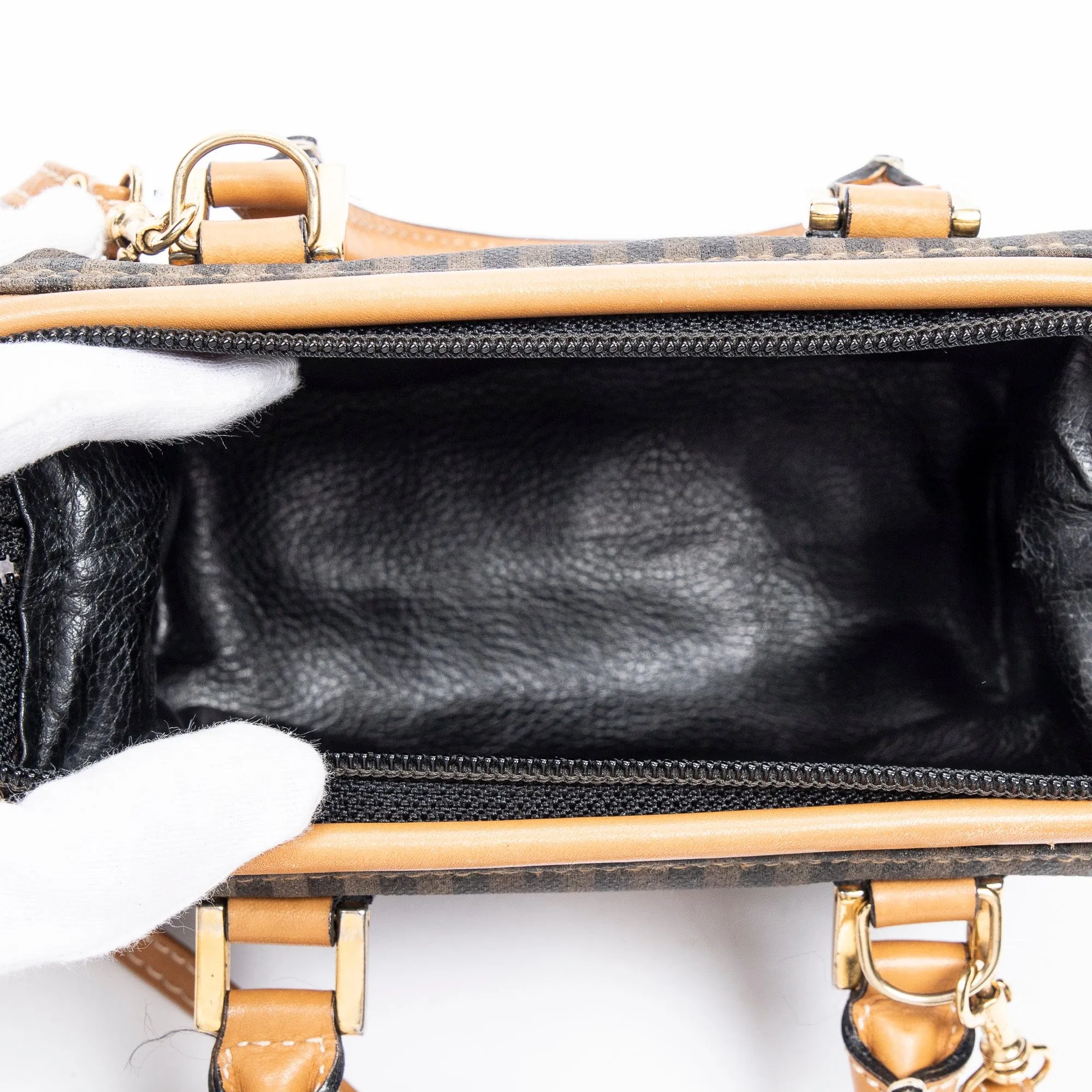 Fendi Vintage Pequin Mini Boston Shoulder Bag - AWC1615