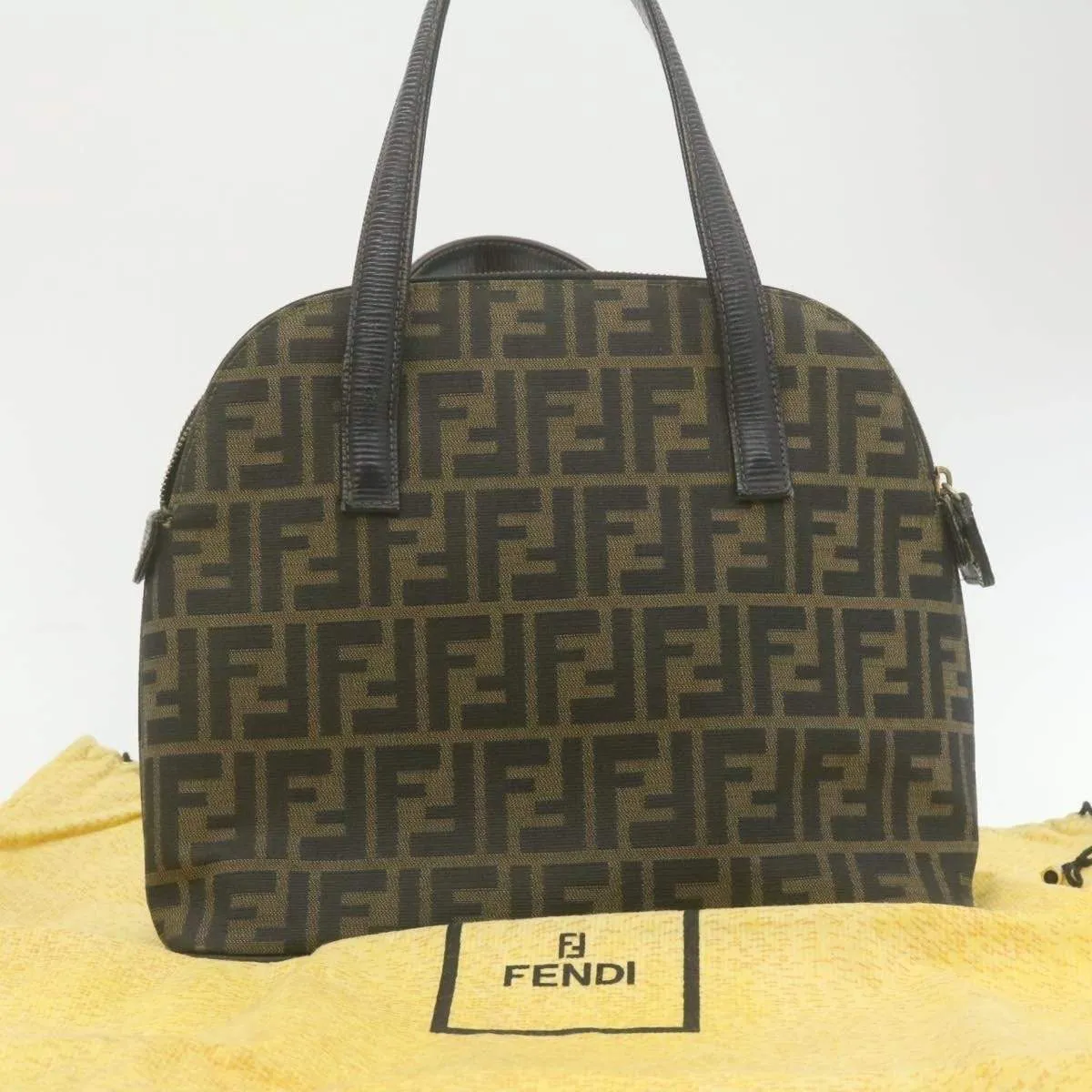 FENDI Vintage Zucca Canvas Hand Bag AWL1087