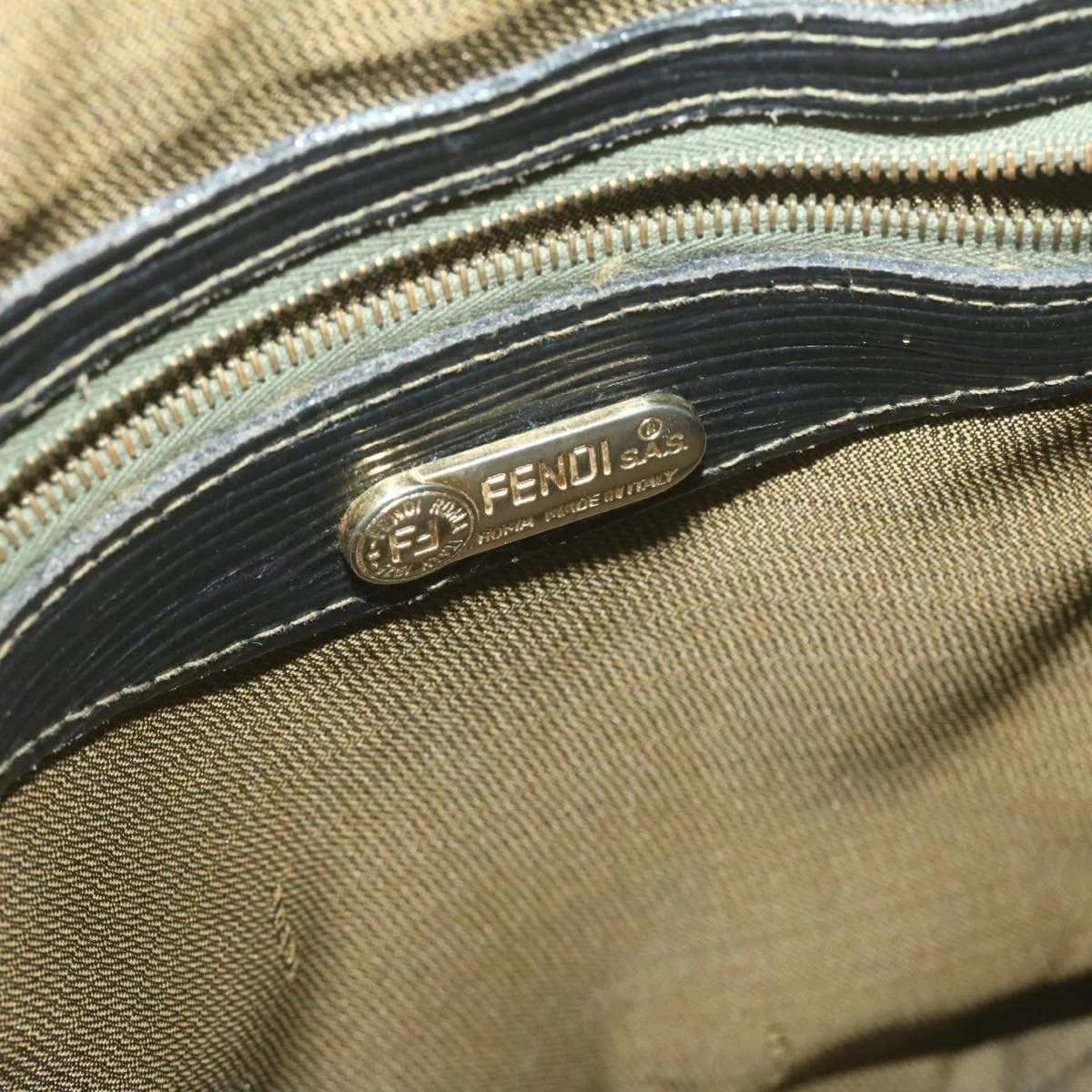FENDI Vintage Zucca Canvas Hand Bag AWL1087