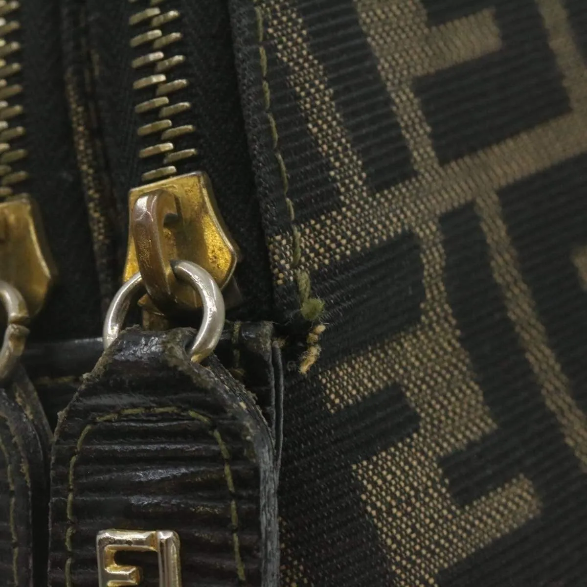FENDI Vintage Zucca Canvas Hand Bag AWL1087