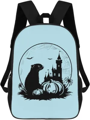 Ferret Halloween Travel Backpack 17 Inch Laptop Bag Carry On Backpack Casual Daypack for Weekender Business Hiking