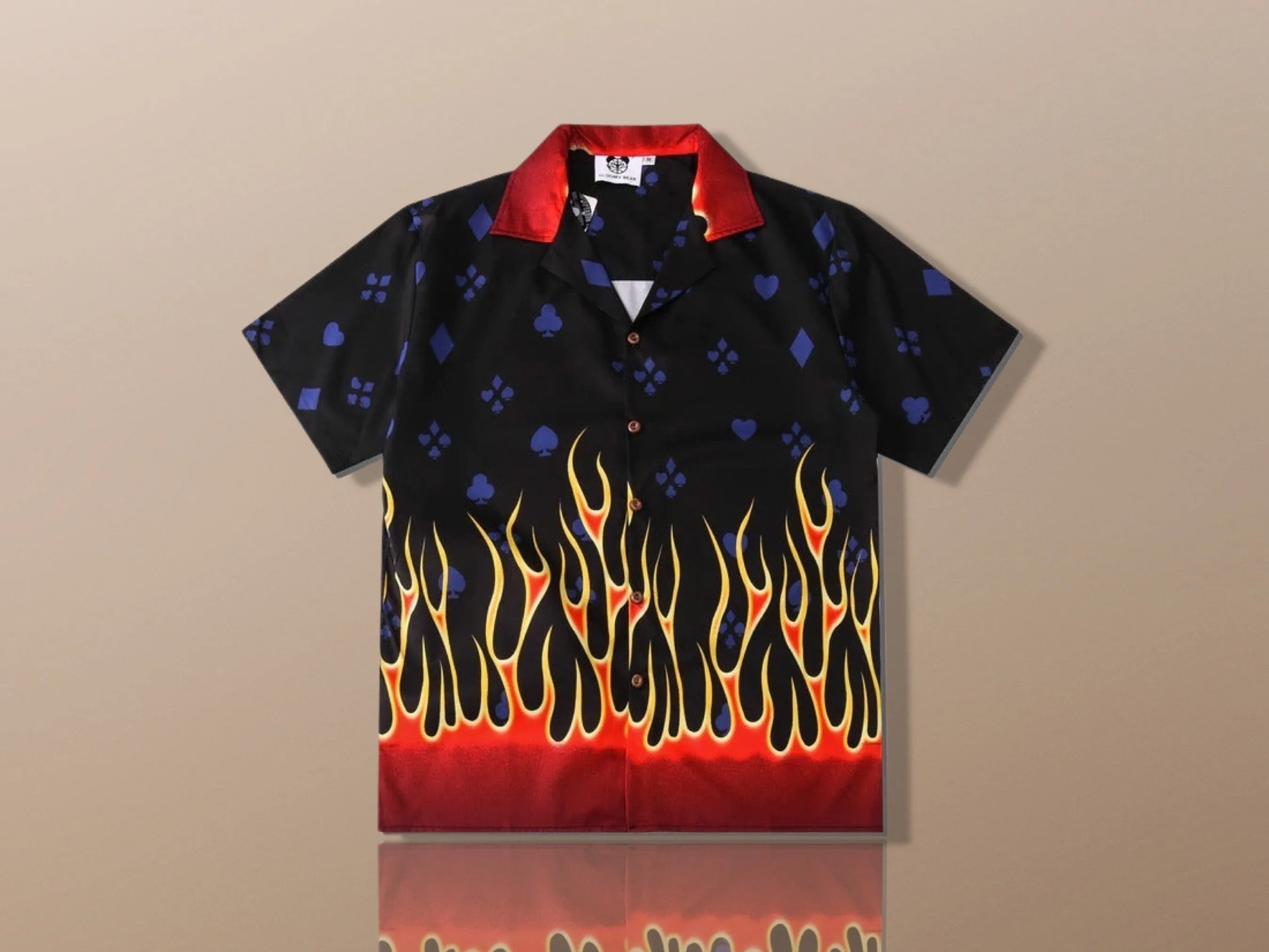 Fire Flame Harajuku Oversized Streetwear Shirt