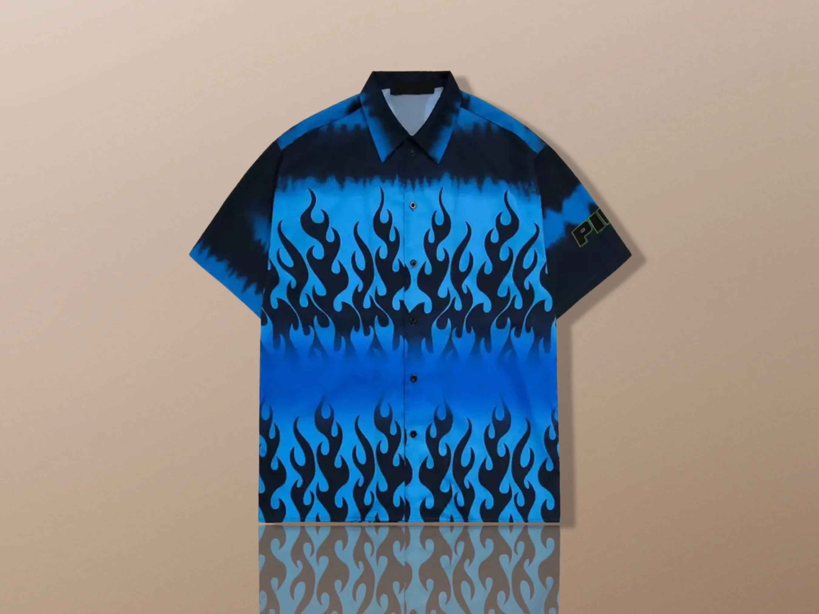 Fire Flame Harajuku Oversized Streetwear Shirt