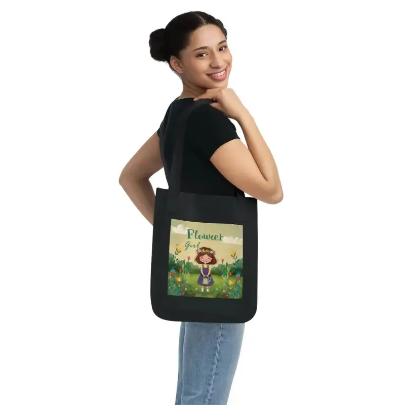 Flower Girl Organic Canvas Tote Bag