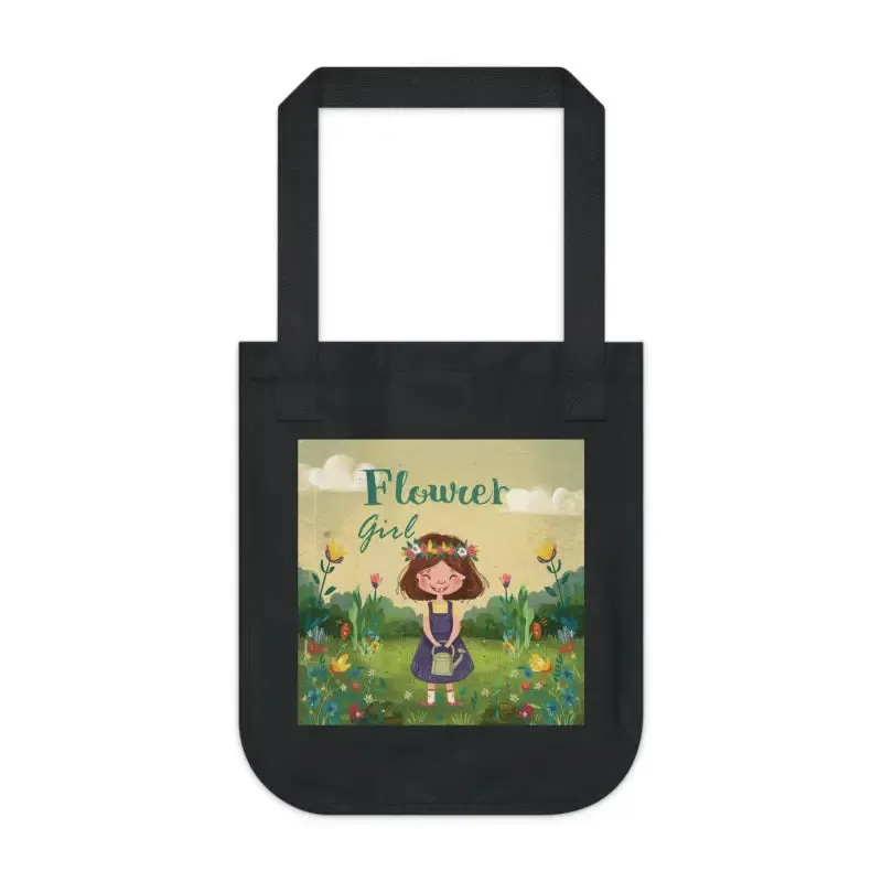 Flower Girl Organic Canvas Tote Bag
