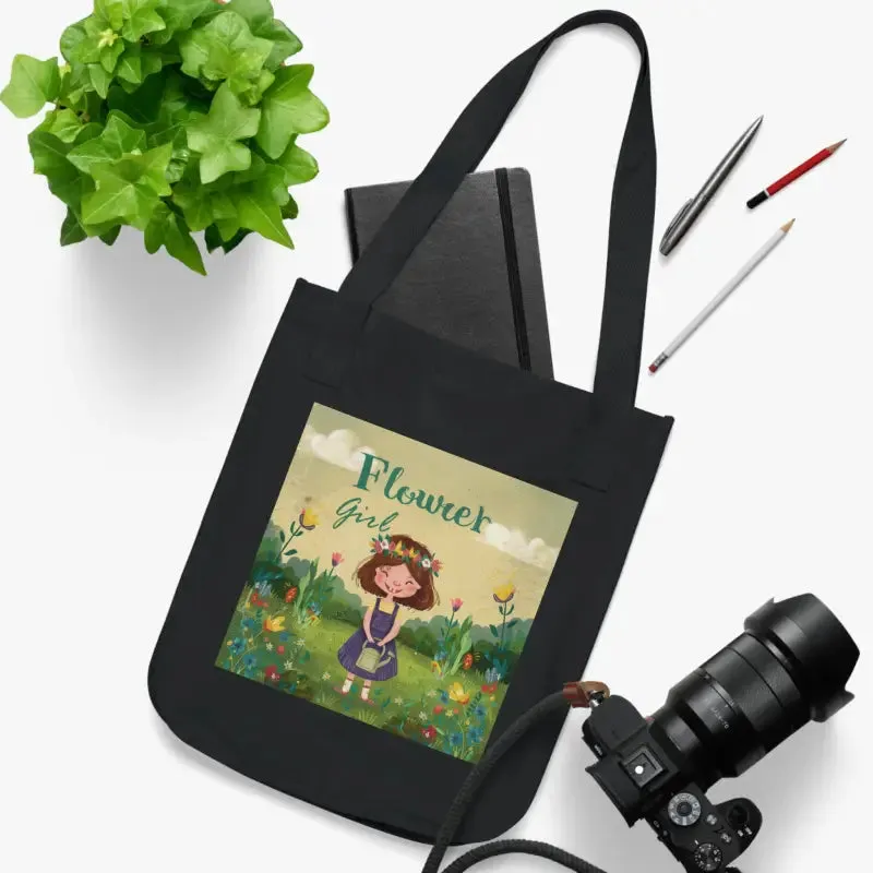 Flower Girl Organic Canvas Tote Bag
