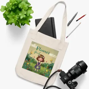 Flower Girl Organic Canvas Tote Bag