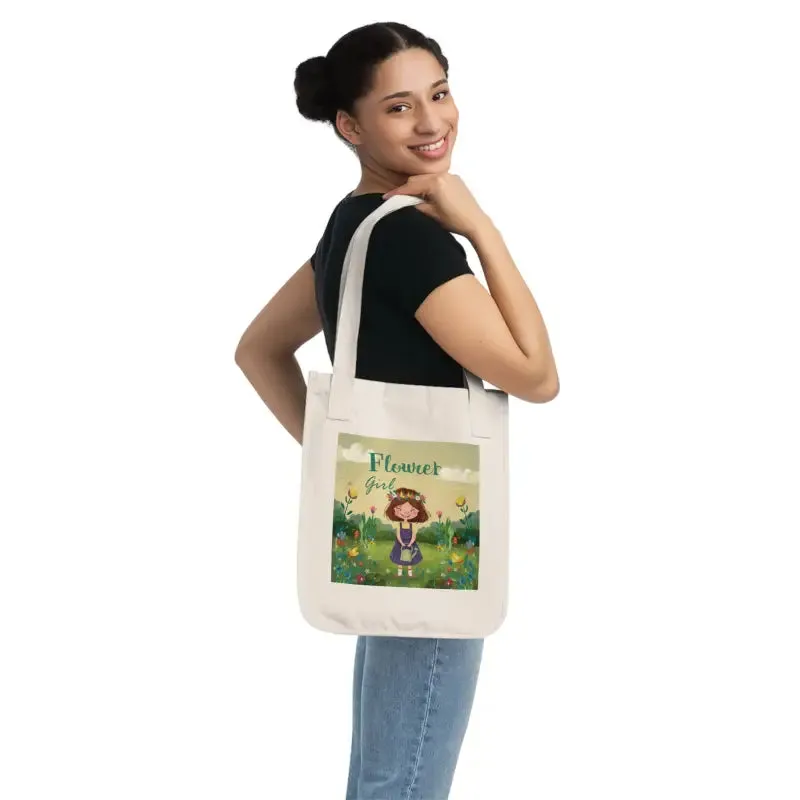 Flower Girl Organic Canvas Tote Bag