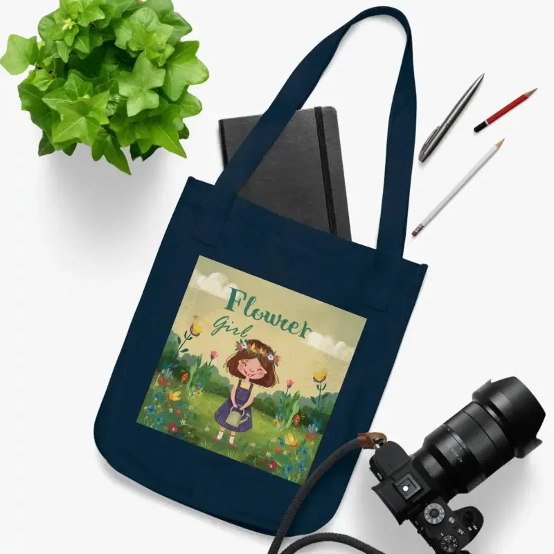 Flower Girl Organic Canvas Tote Bag